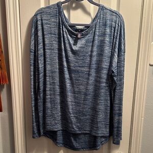GAP Heathered Blue Long Sleeve Tee
